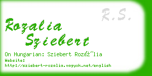 rozalia sziebert business card